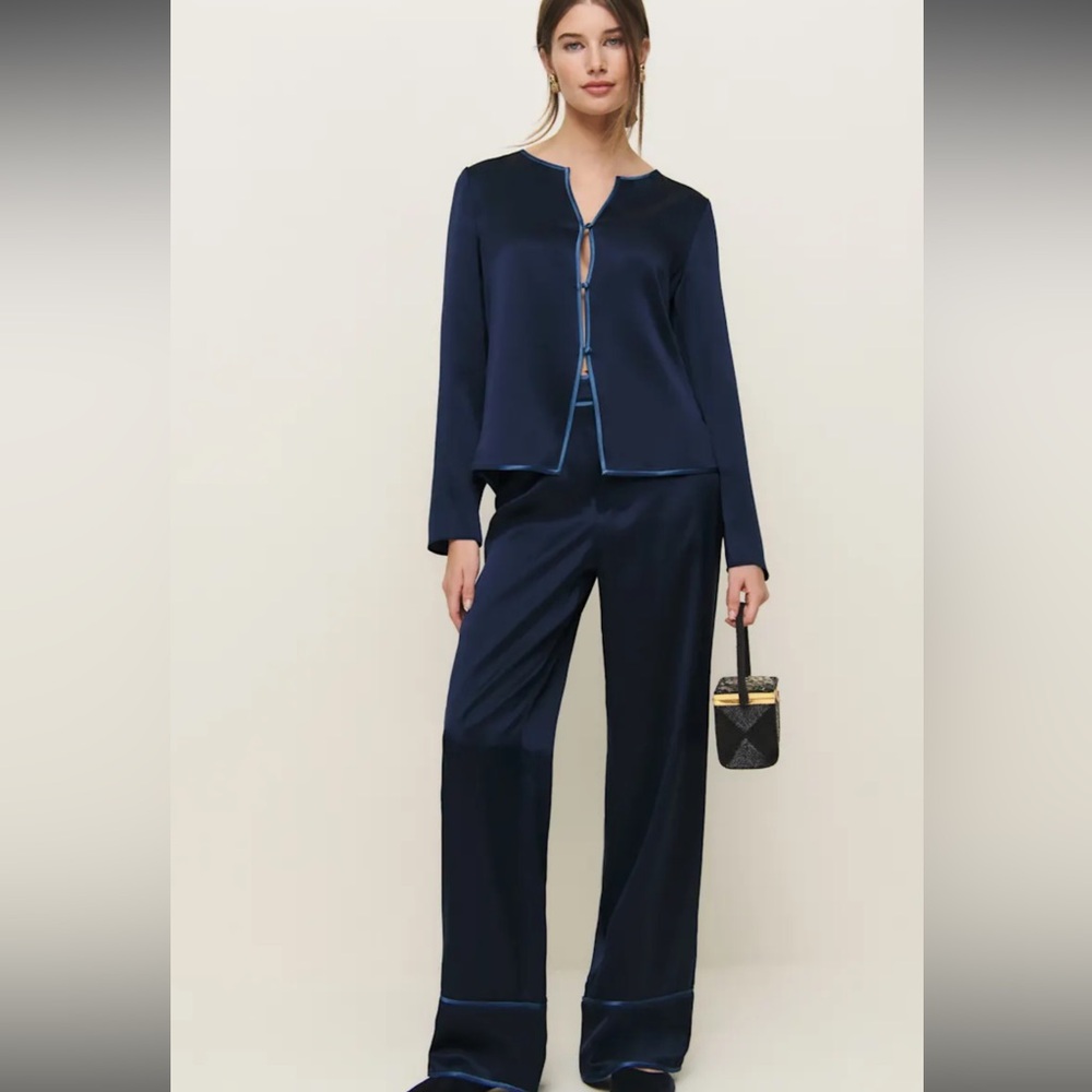 Reformation Eloise Silk Two Piece Size 4